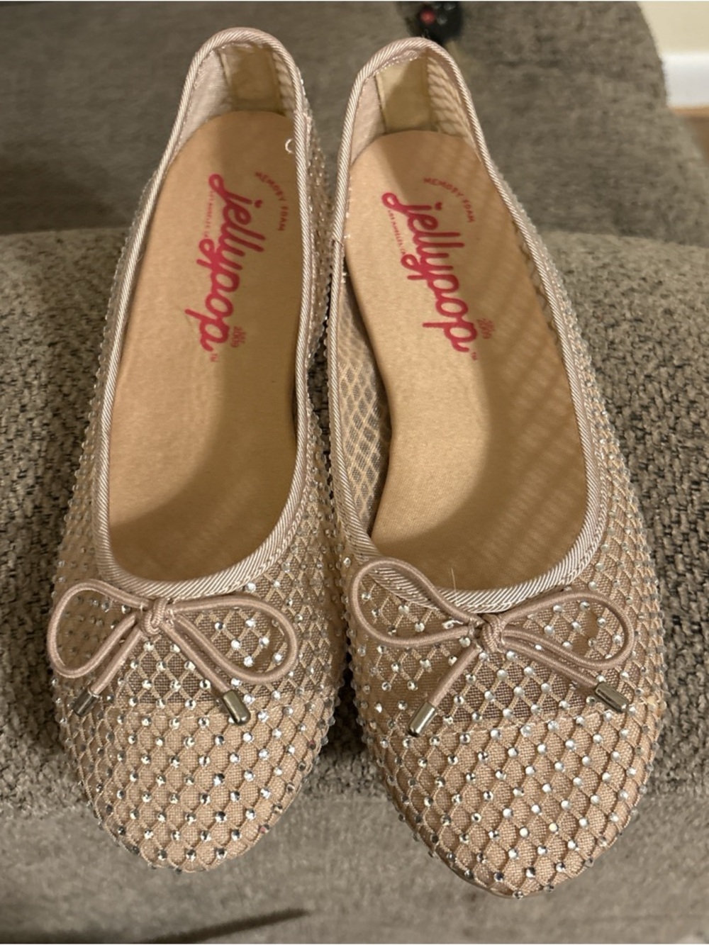 Jellypop Women's Blush Metallic Ballet Flats